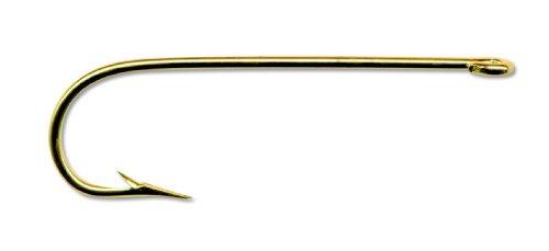 Mustad Mustad 3260B Classic Aberdeen Hook (10-Pack), Gold, Size 8 (3261-GL-8-10)