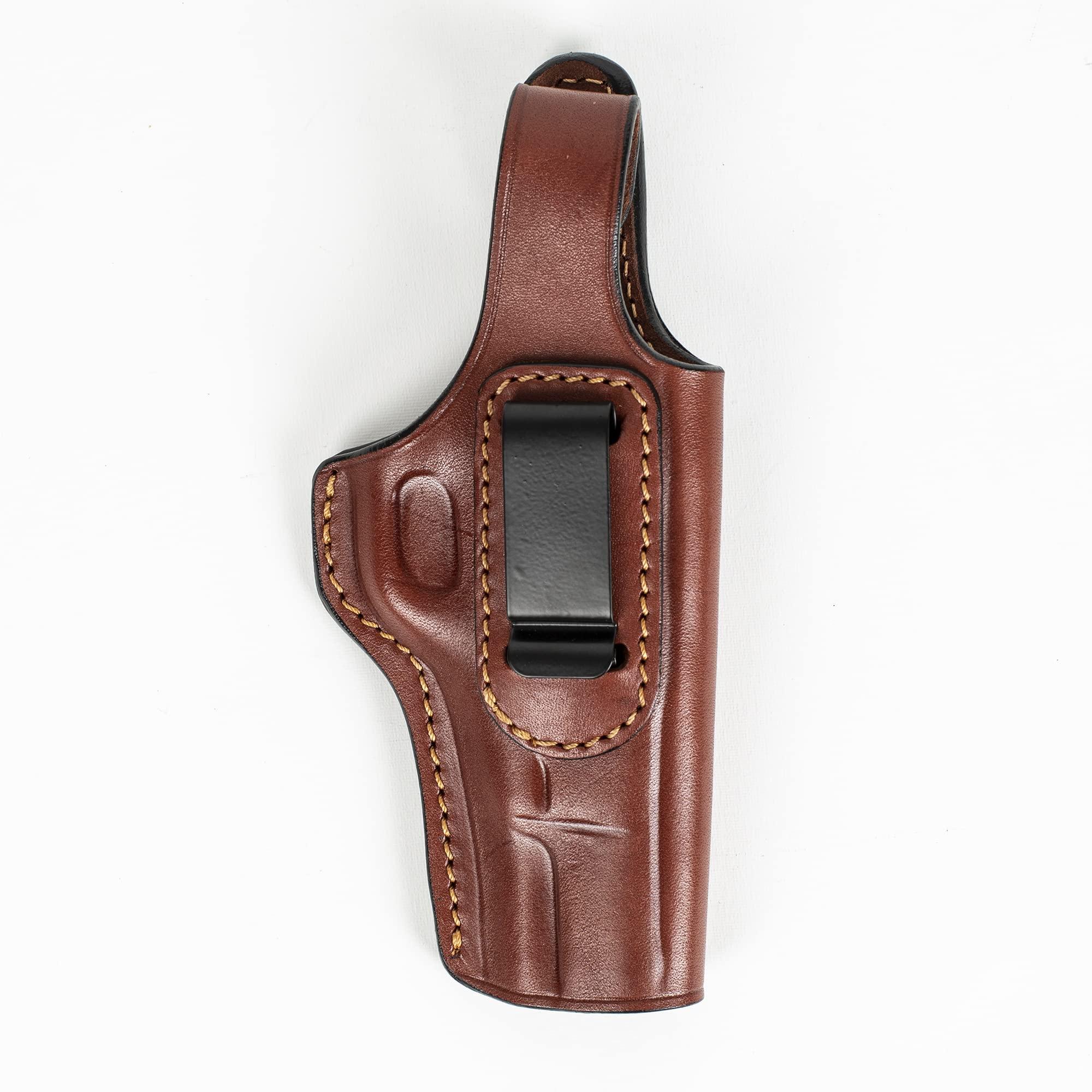Eds Holster EDS Holster for Browning Hi Power IWB Leather Gun Holster (Brown)