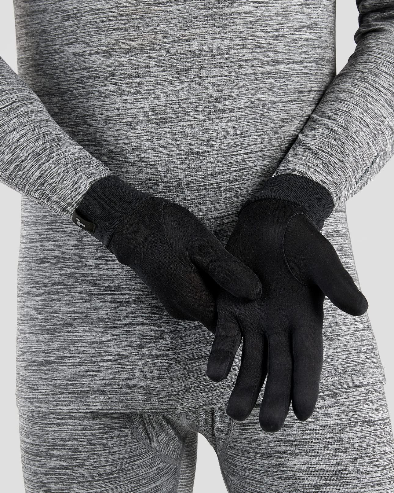 Terramar Terramar Adult Thermasilk Ultra-Thin Performance Liner Gloves, Black, X-Large (9.5-10), SL2107