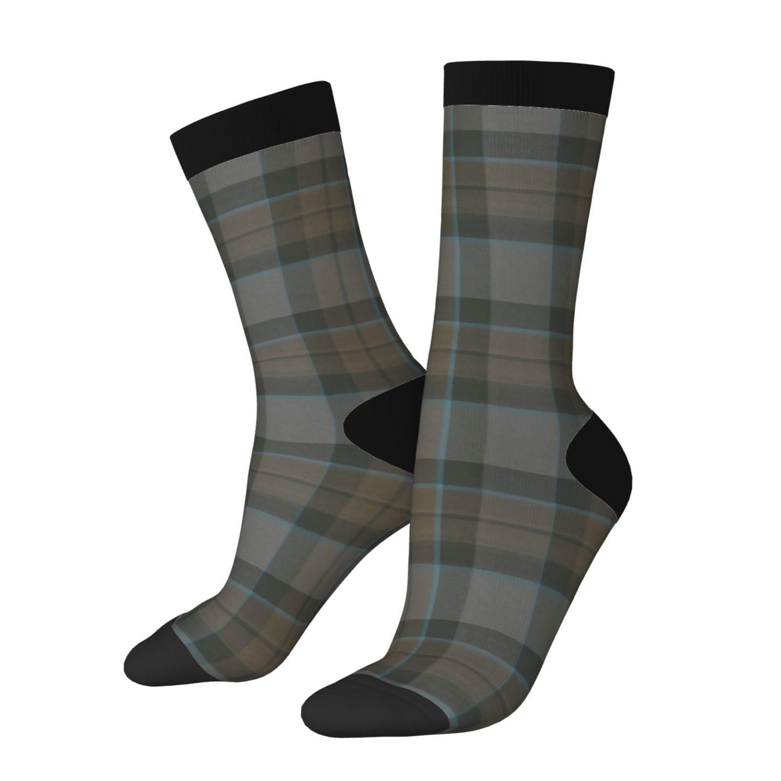 WuDigaY Outlander Mackenzie Tartan Pattern Funny Socks Crazy Socks,Soft & Breathable Fun Socks For Men & Women