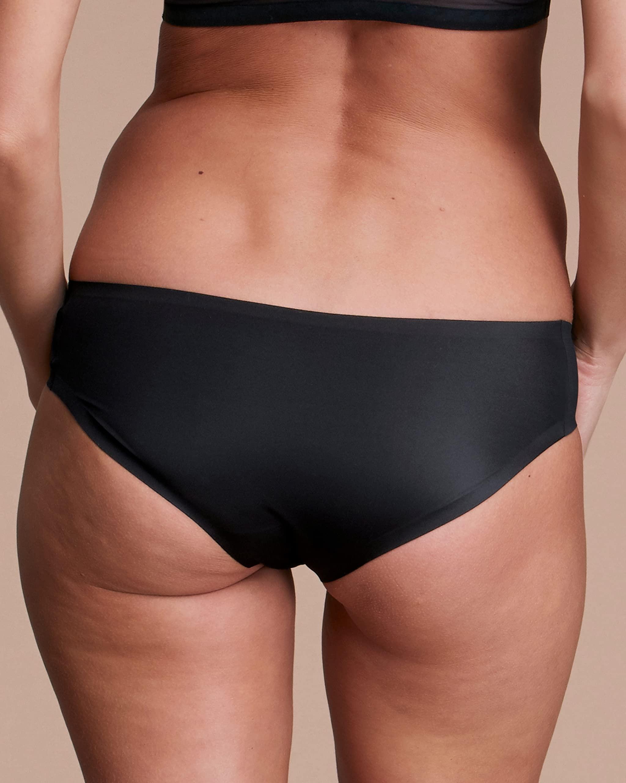 EBY EBY Womens Seamless Underwear Brief: No Show Underwear for Women Seamless Panty for Women, No Show Panties, Black, 3X