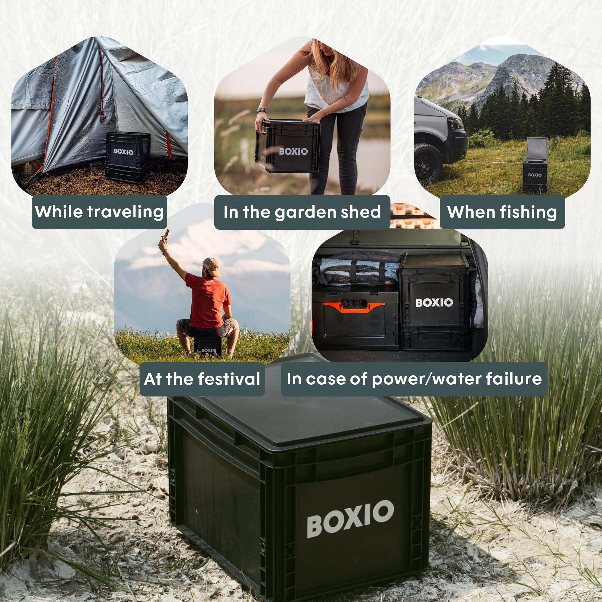 BOXIO BOXIO Portable Toilet - Convenient Camping Toilet! Compact, Safe, and Personal Composting Toilet with Convenient Disposal for Camping, RVing, Boating, Road Trips and Other Recreational Activities