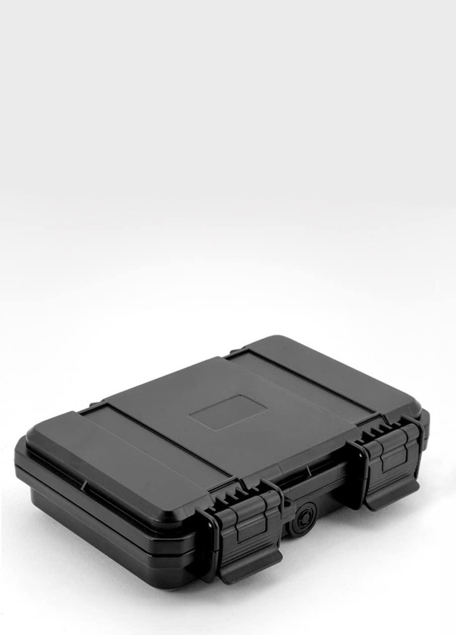 Fu promise air Fu promise air Small Waterproof Phone Container - Universal Plastic Box with Foam- Camping Waterproof Phone Case for Phone/Keys/Cards (Black,l)