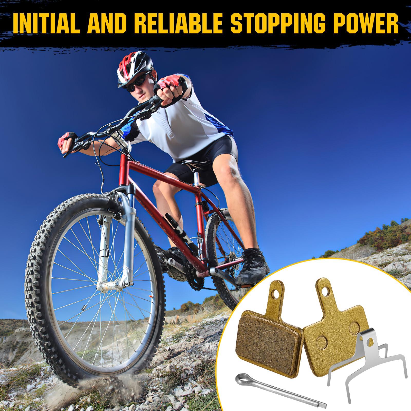 Zacro Zacro Bike Brake Pads, 4 Pairs Multi-Metallic Bicycle Disc Brake Pads Fit for Tektro Shimano TRP Br-M575 B01s Mt200 M525 M515 T615 T675 M505 M495 M486 M485, Mountain MTB Ebike Brake Pads Replacement