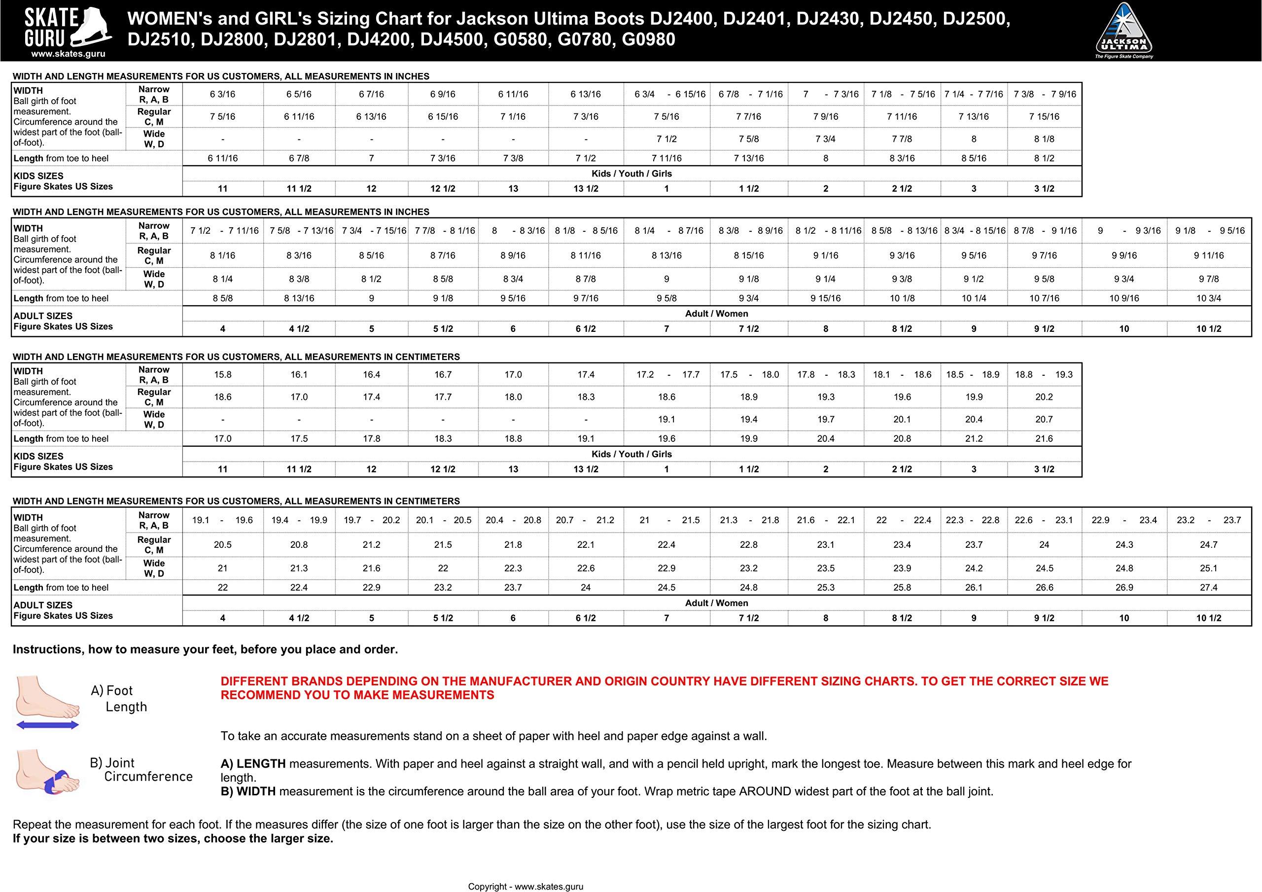 SKATE GURU SKATE GURU Jackson Ultima - Figure Skates - Elite DJ4200 - White Size: Adult 5.5 / Width: Narrow (A)