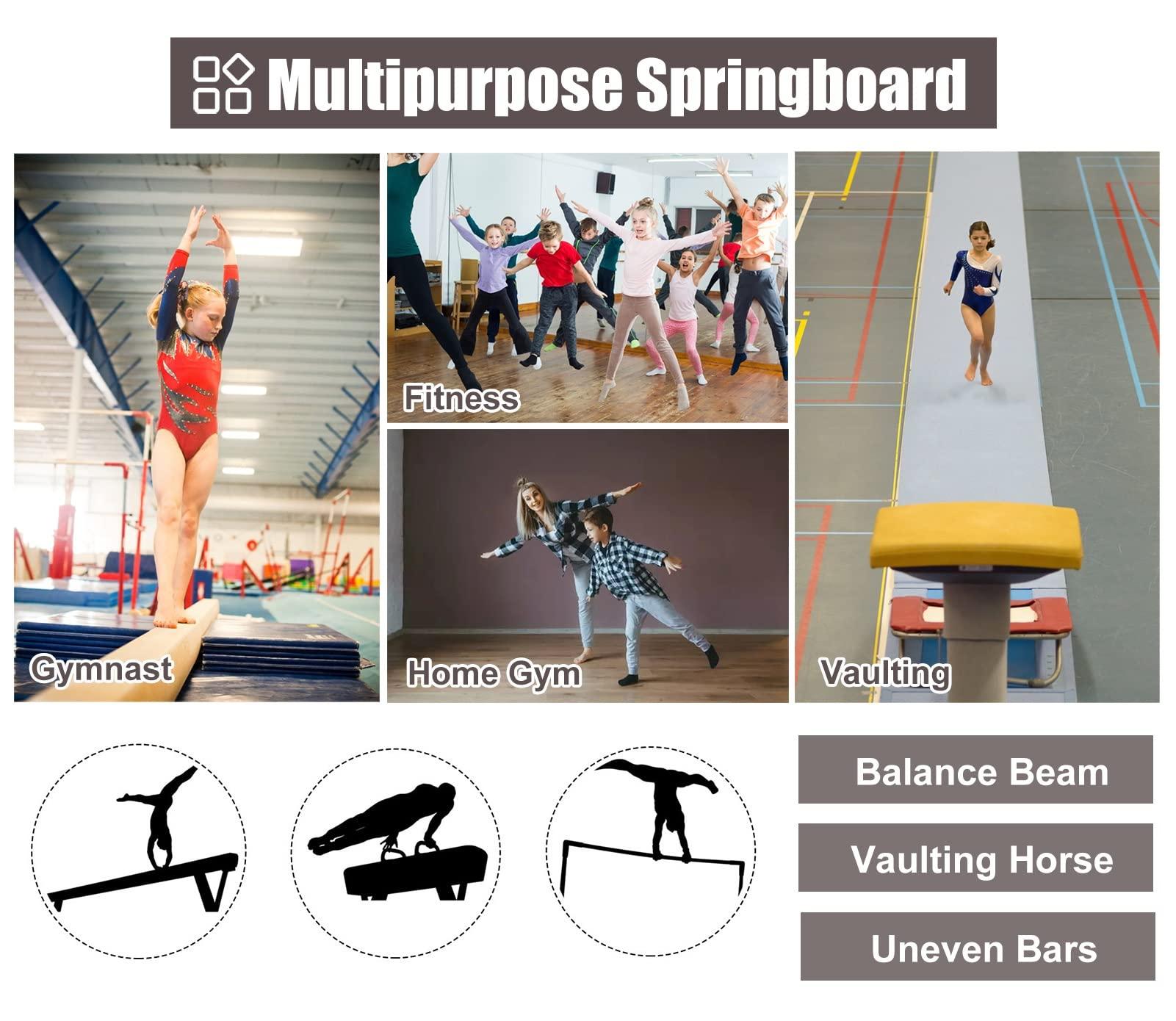 SGUM-LKSR Kids Gymnastics Equipment Springboard, Home Junior Spring Board, Beginning Gymnasts Vault Springboards, for Beginner Little Children Teen