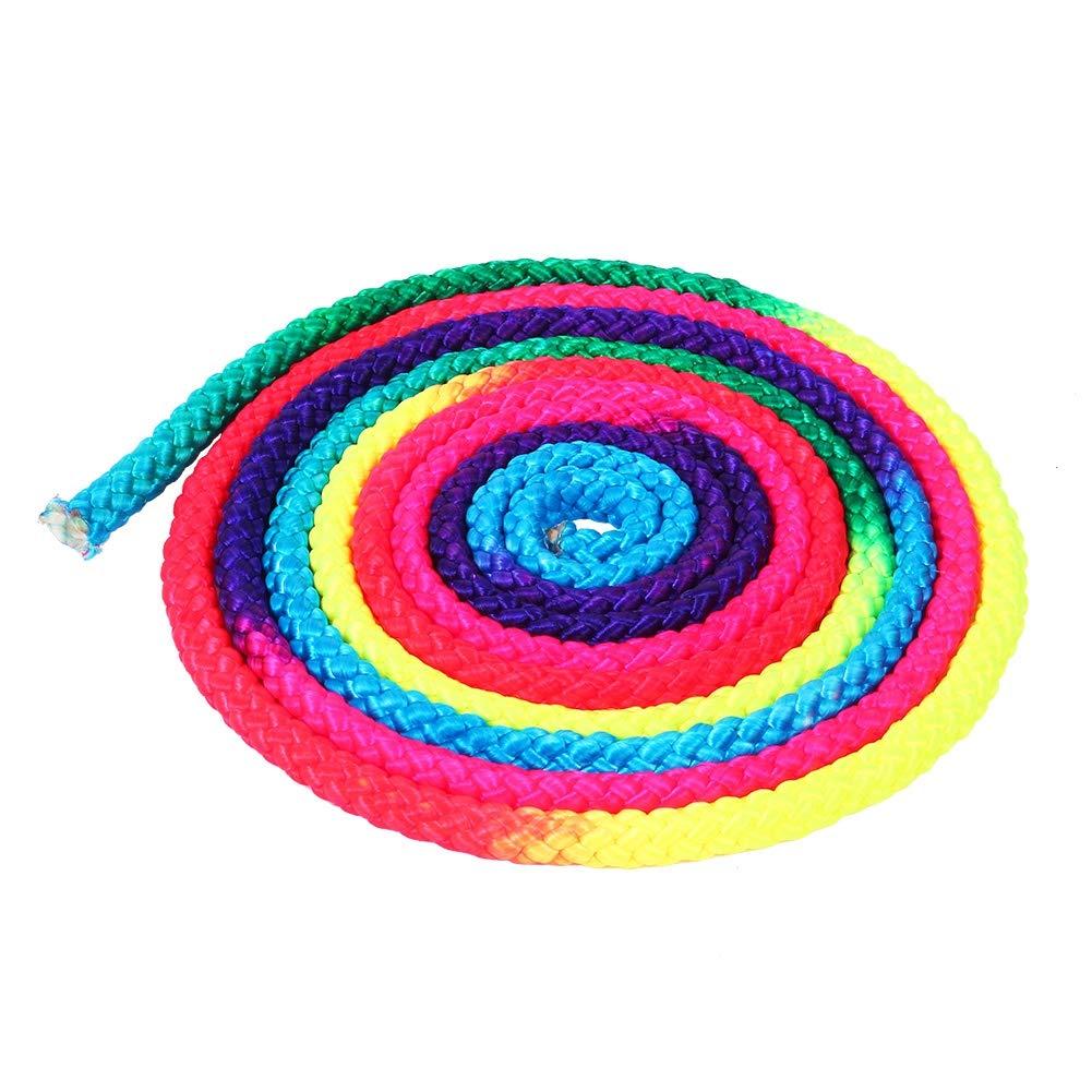 Ejoyous Gymnastics Rope, Rhythmic Gymnastic Skipping Rope Rainbow Color Sports Training Jump Ropes for Competition Arts Home Exercise Fitness