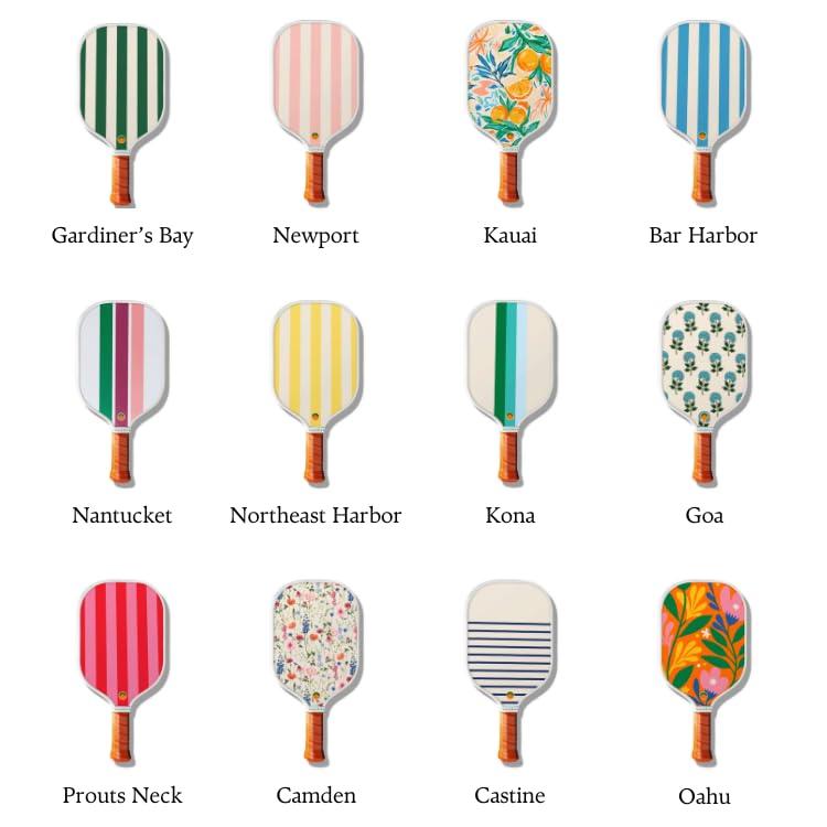 Tangerine Tangerine Pickleball Paddle - Cool & Unique Designs - Lightweight with Honeycomb Core & Fiberglass Surface - Gifts for Pickleball Lovers - USAPA Approved - Nantucket