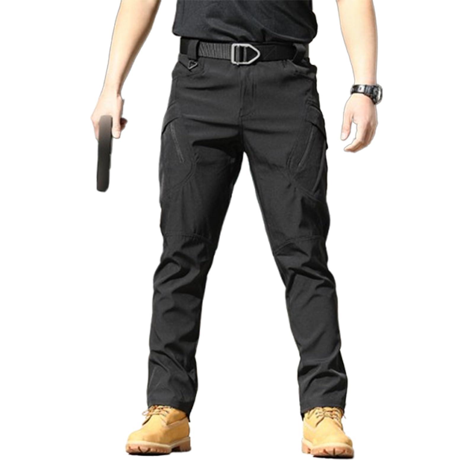 Texwix Flexcamo Flexcamo - Tactical Waterproof Pants, Flex Camo Cargo Pants for Men, Mens Tactical Hiking Pants (Black 2,XX-Large)