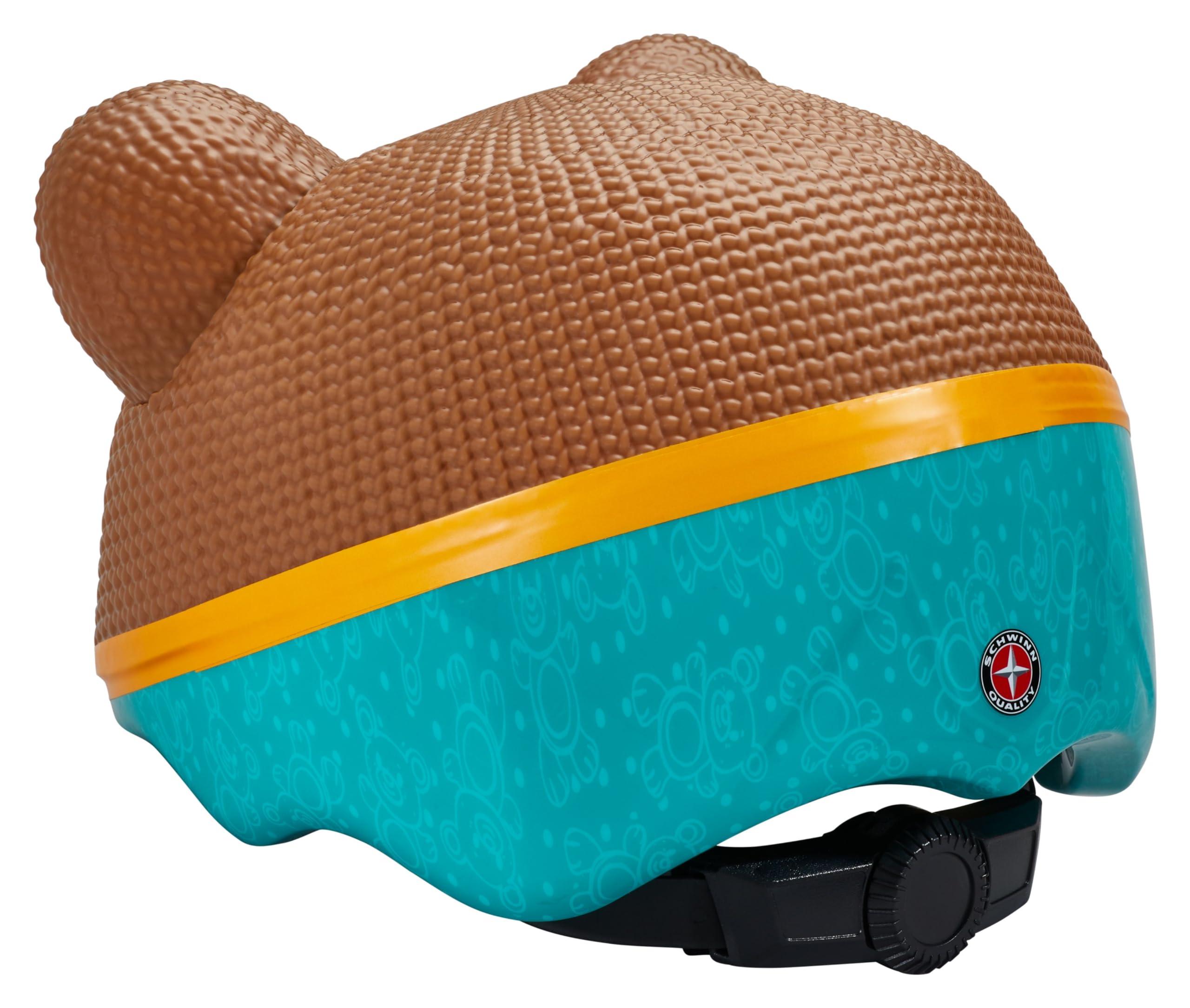 Schwinn Schwinn Bike Helmet for Infant Toddler Kids in 3D Character Design, Lightweight, Infant Size For Boys and Girls Age Up 3 Year Old, Suggested Fit X-Small (44 - 50cm), Teddy Bear