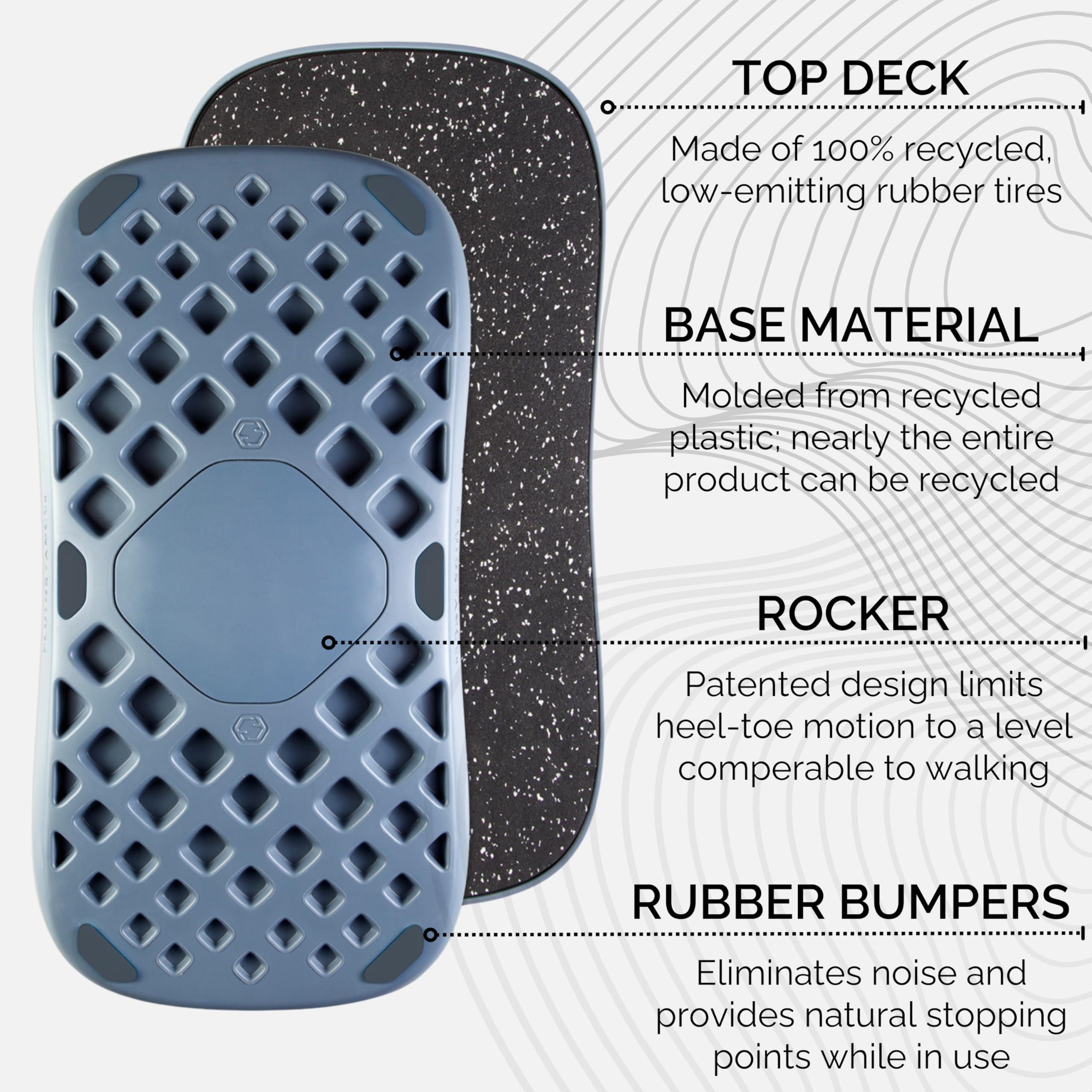 FluidStance FluidStance Plane Standing Desk Balance Board - 360 Degree Rocker Board for Balance, Fatigue, and Desk Exercise - Sustainably Made, Anti Slip Wobble Balance Board - Premium Standing Desk Accessories