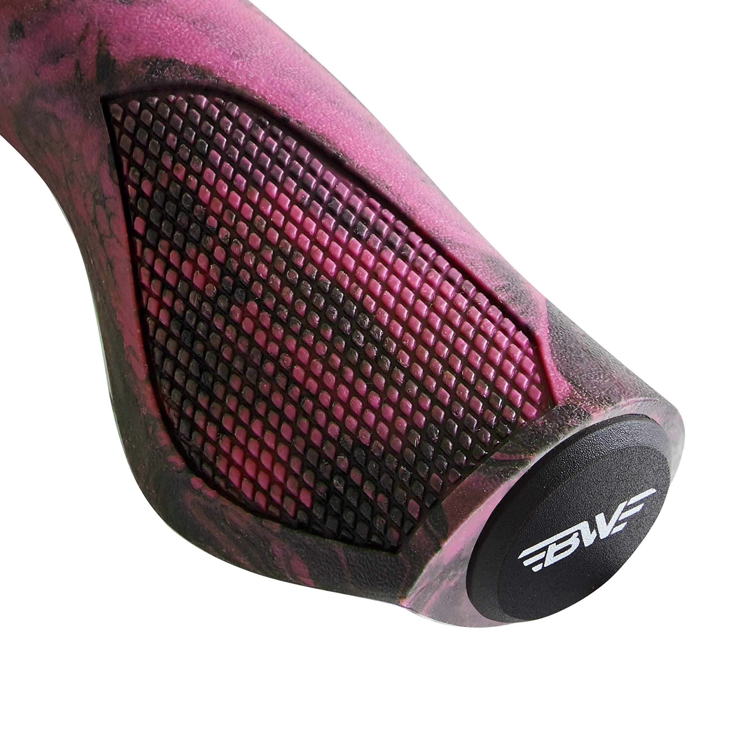 BW USA BW USA Ergo-Lock 2.0 Grips Dual Lock-On MTB Bike Handlebar Grips - Pink/Black