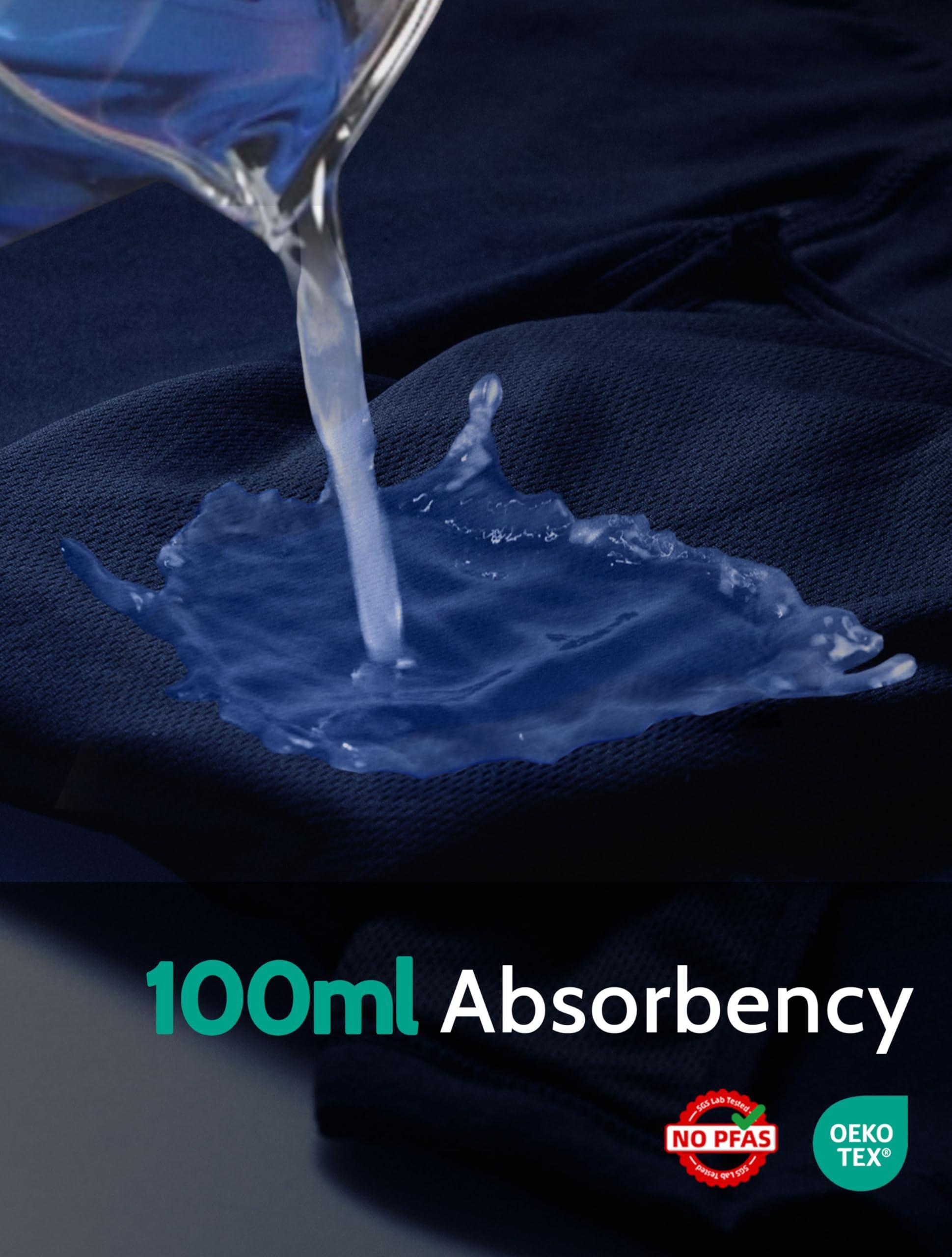 TIICHOO TIICHOO Mens Incontinence Underwear Washable Cotton Incontinence Boxer Briefs with Front Fly 3 Pack (3X-Large, 3 Black)