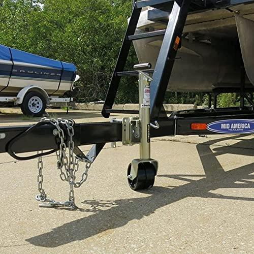 OUSIKA OUSIKA, Heavy Duty Folding 6 Inch Double Wheel,1500lbs Swivel Heavy-Duty Boat,12 Inch Lift Trailer Accessories Guide Wheel,for RV Parking Support