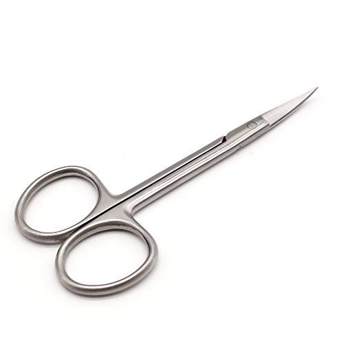 XFISHMAN Fly Tying Scissor All Purpose 4 Straight/Curved Arrow Hair Scissor (Curved 4 Hair Scissor 1pcs)