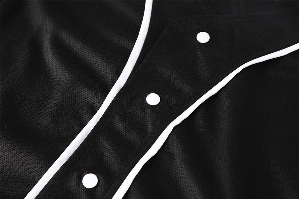 Qaedtls Kpop EXO Baseball Jersey Shirt Chen Chanyeol Baekhyun Sehun Kai T-Shirt XXL Black