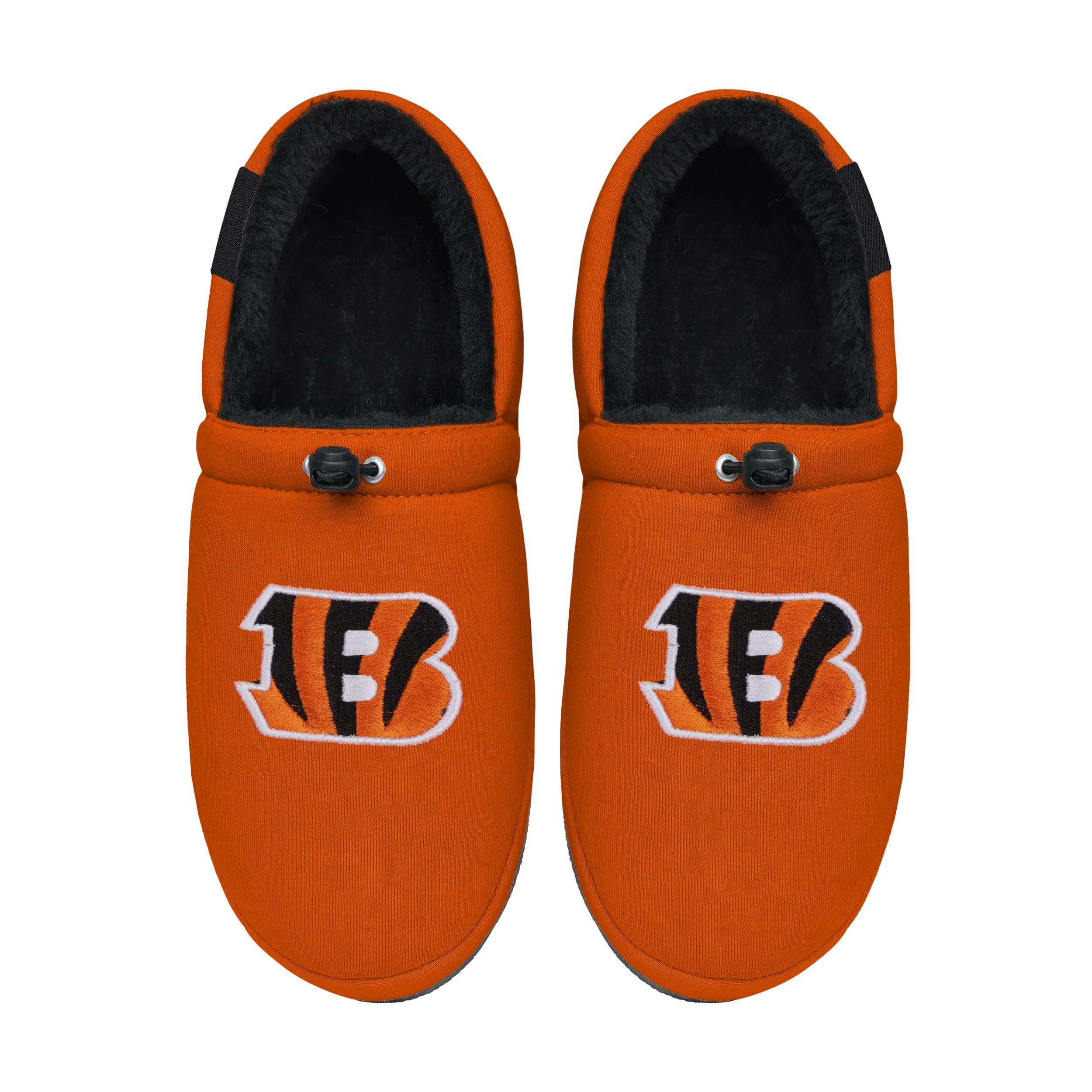 FOCO FOCO Cincinnati Bengals NFL Mens Big Logo Athletic Moccasin Slippers