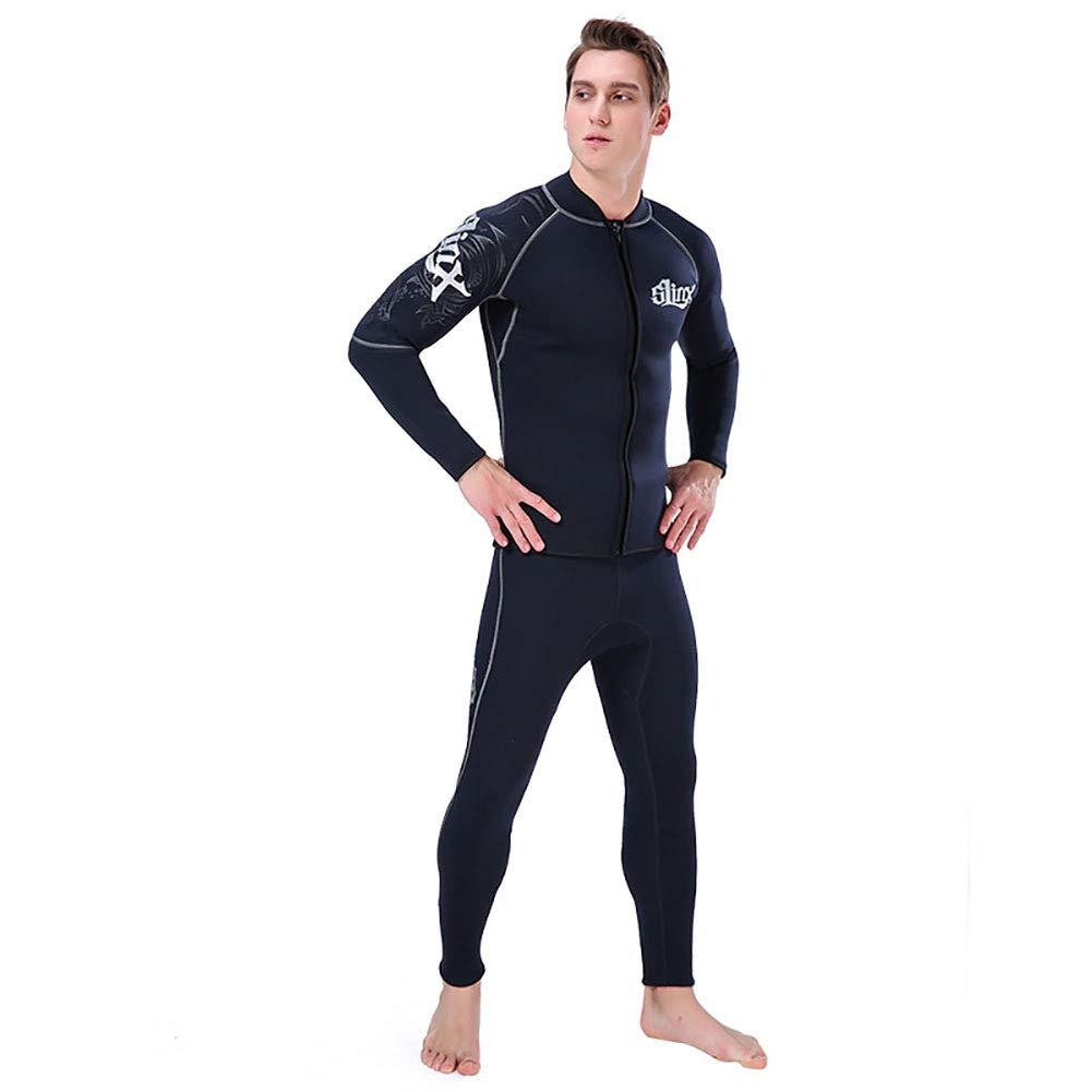 WYYHAA 3Mm Neoprene Jacket Wetsuit Fleece Lining Keep Warm Diving Suit for Surfing Windsurfing Swimwear Boating Scuba,S