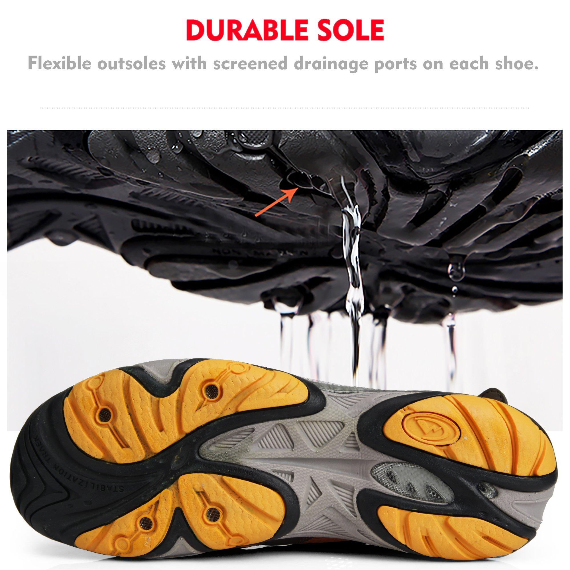 Clorts Clorts Men\'s Water Shoes Athletic Sport Lightweight Walking Sneaker Fisherman Sandal Brown 3H021B US7.5