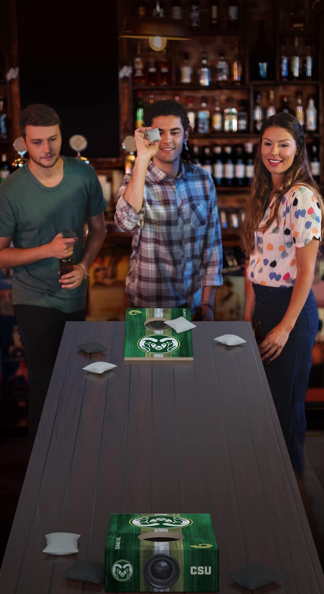 SOAR SOAR NCAA Tabletop Cornhole Game and Bluetooth Speaker, Colorado State Rams