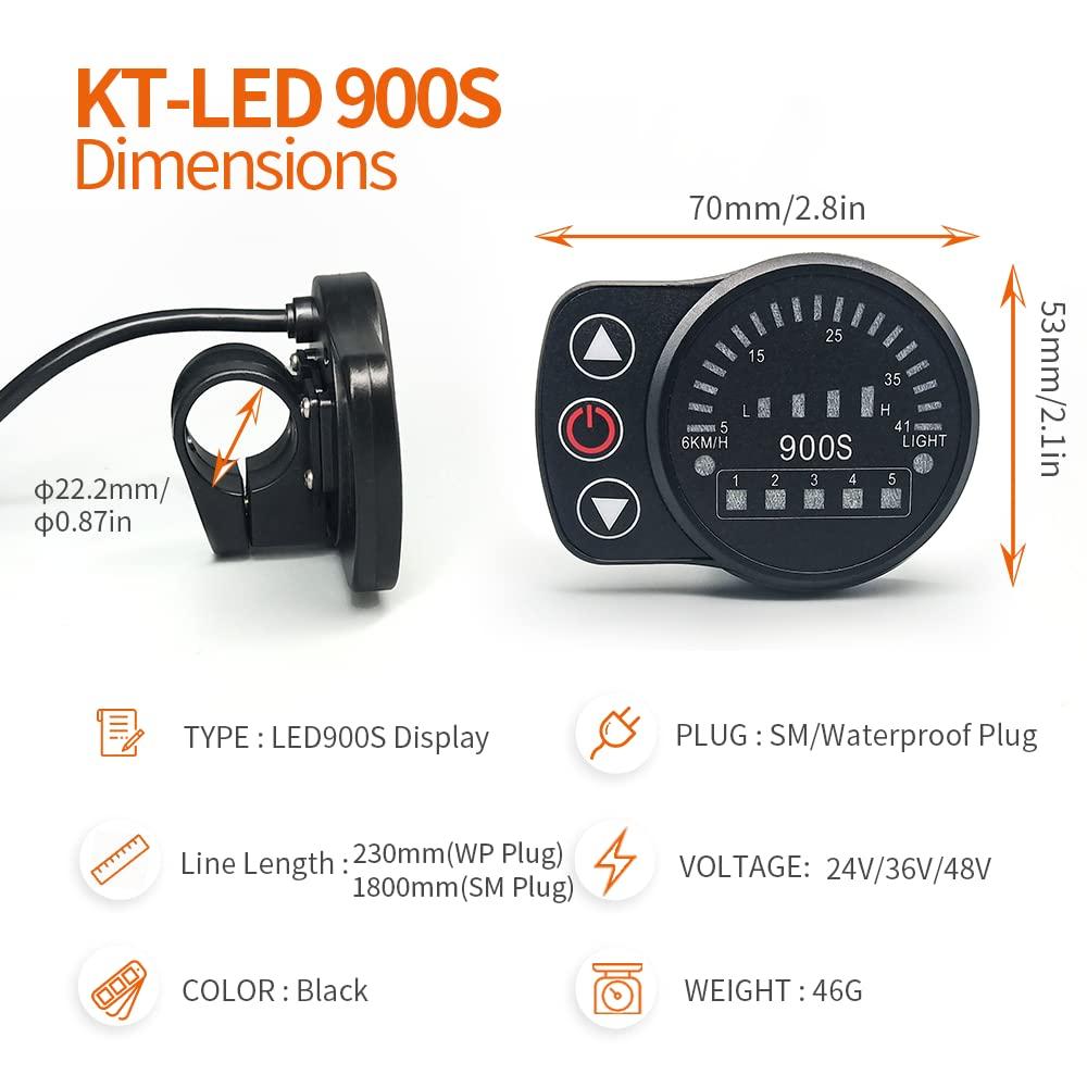 HUDAMZKY HUDAMZKY Electric Bike Bicycle LED Display KT LED-900S 36V 48V E Bike Display Matches Controller for Ebike Accessories Parts