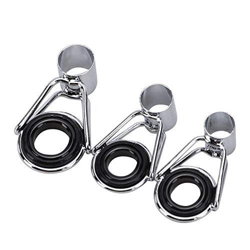 Alomejor Alomejor 90Pcs 9Size Stainless Steel Ceramics Fishing Rod Guides Fishing Rod Guides Tips Parts Fishing Rod Repair Kit