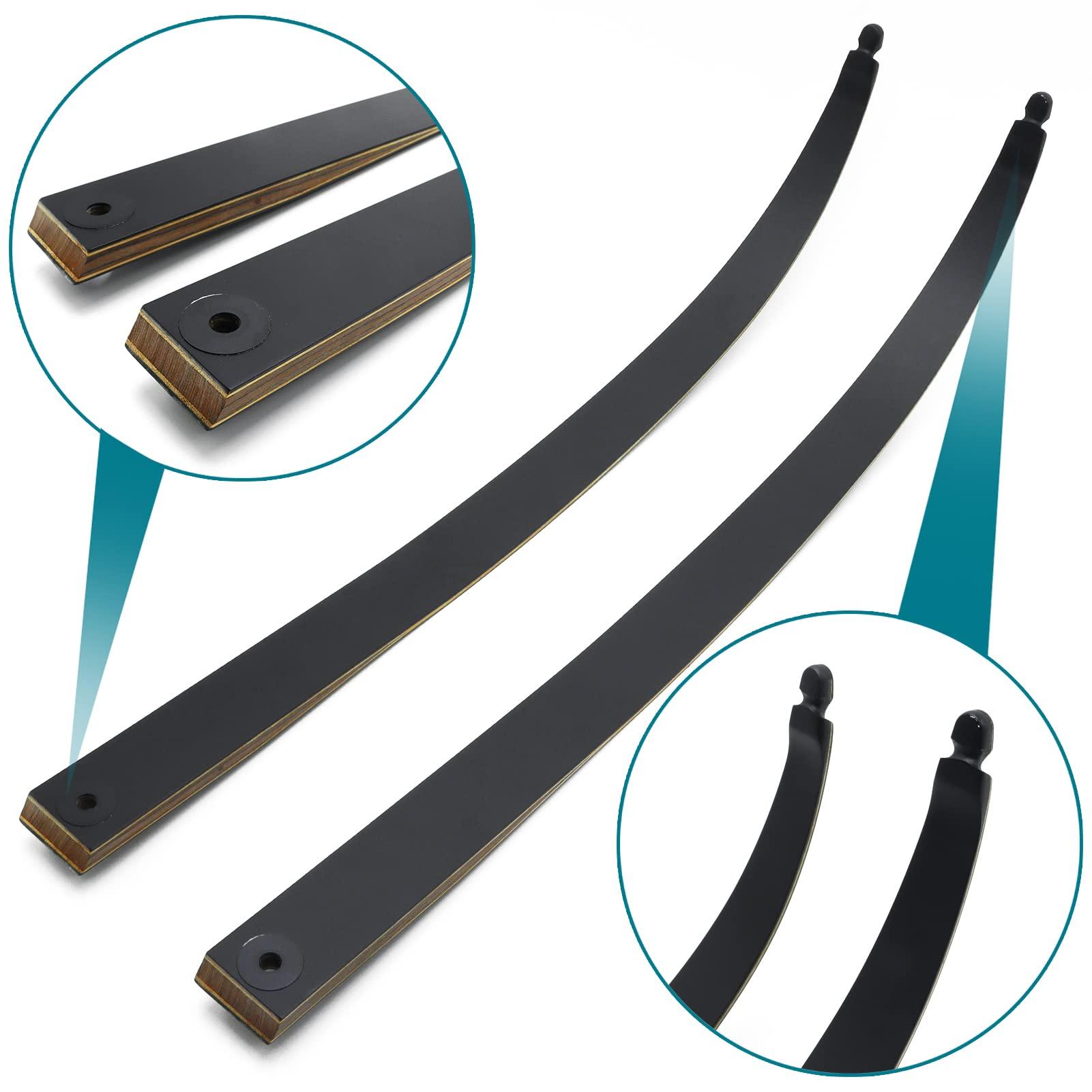 OBTOUTDOOR 60\" Black Hunter Takedown Recurve Bow Left Hand 20-60LBS Left Hand Bows Wooden Riser Hunting Bow for Adults Target Practice (60LBS)