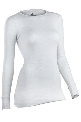 Indera Indera Women's Icetex Performance Thermal Underwear Top with Silvadur, White, Medium