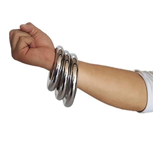 ZooBoo ZooBoo Wing Chun Stainless Ring YeWen Sau Sticky Hand Strength Training Stainless Steel Rattan Ring Wing Tsun Siu Lum Ring Kung Fu (Diameter 9.5CM)