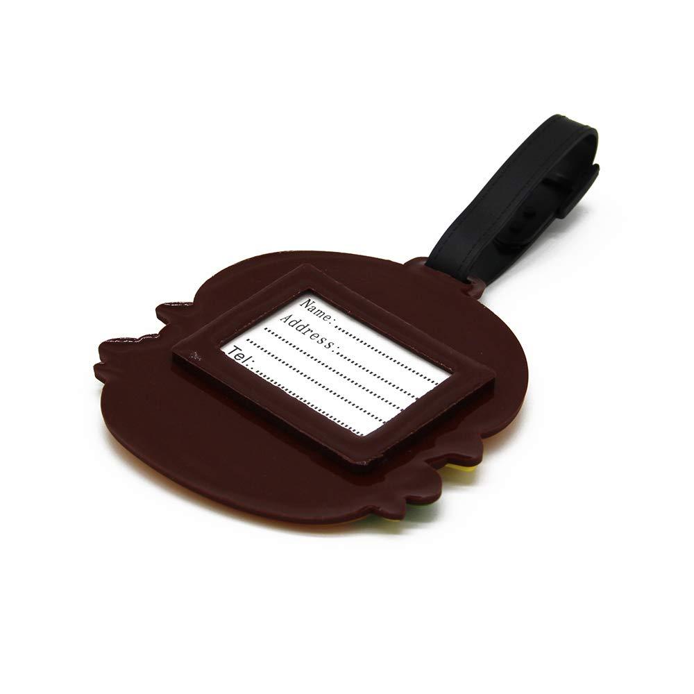 CellDesigns CellDesigns Cartoon/Anime Luggage Tag Suitcase ID Tag with Adjustable Strap (Hamburger)