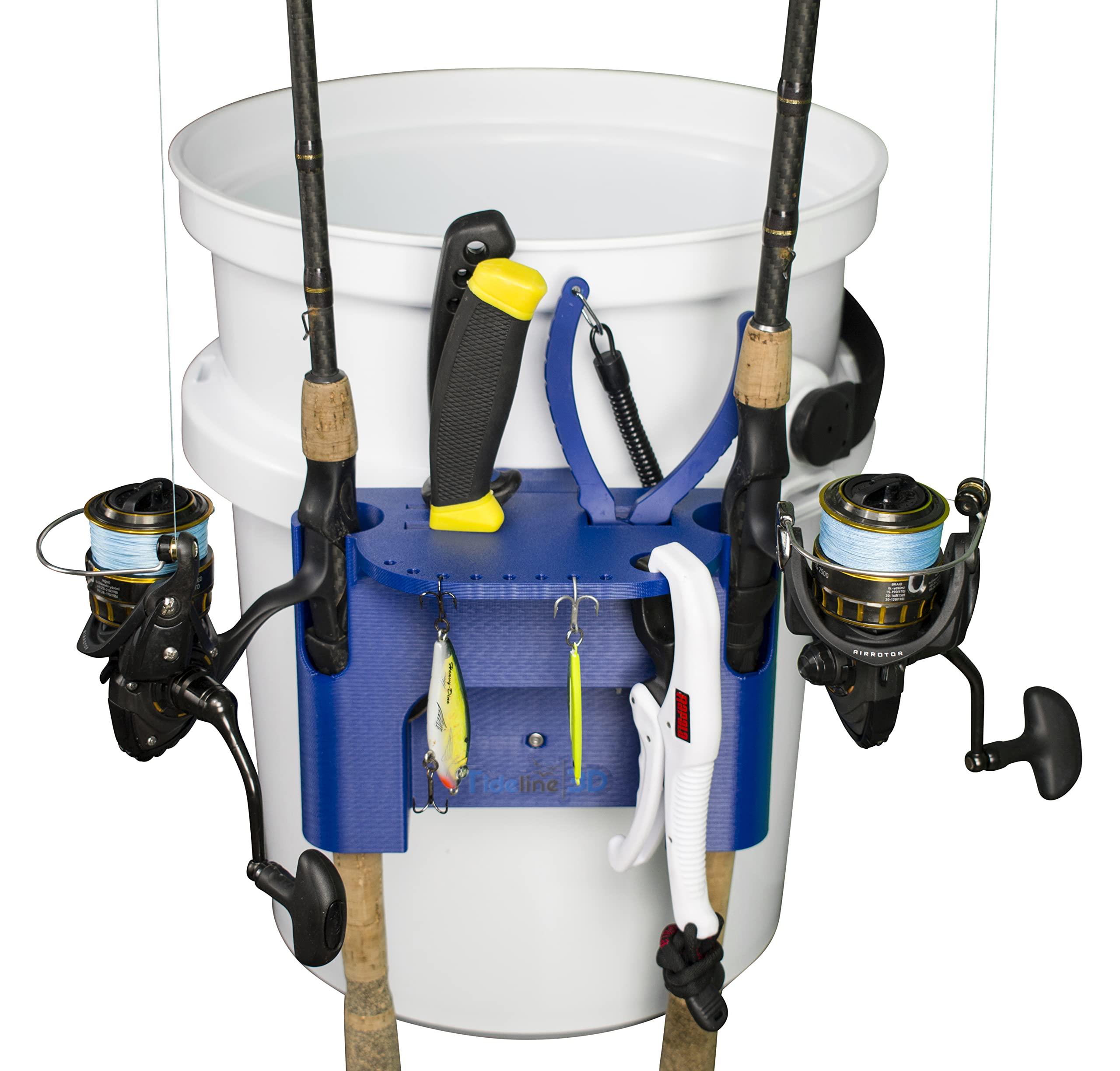 Tideline3D Tideline3D Fishing Rod Holder Compatible with YETI LoadOut Bucket (Deep Blue)