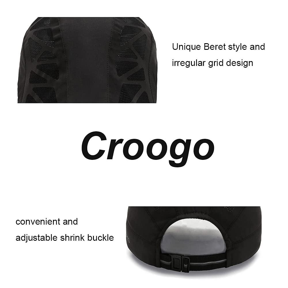 CLAPE Croogo Ultralight UPF 50+ Sun Hat Beret Style Quick Dry Sun Protective Beret Hat Summer Sport Running Baseball Cap