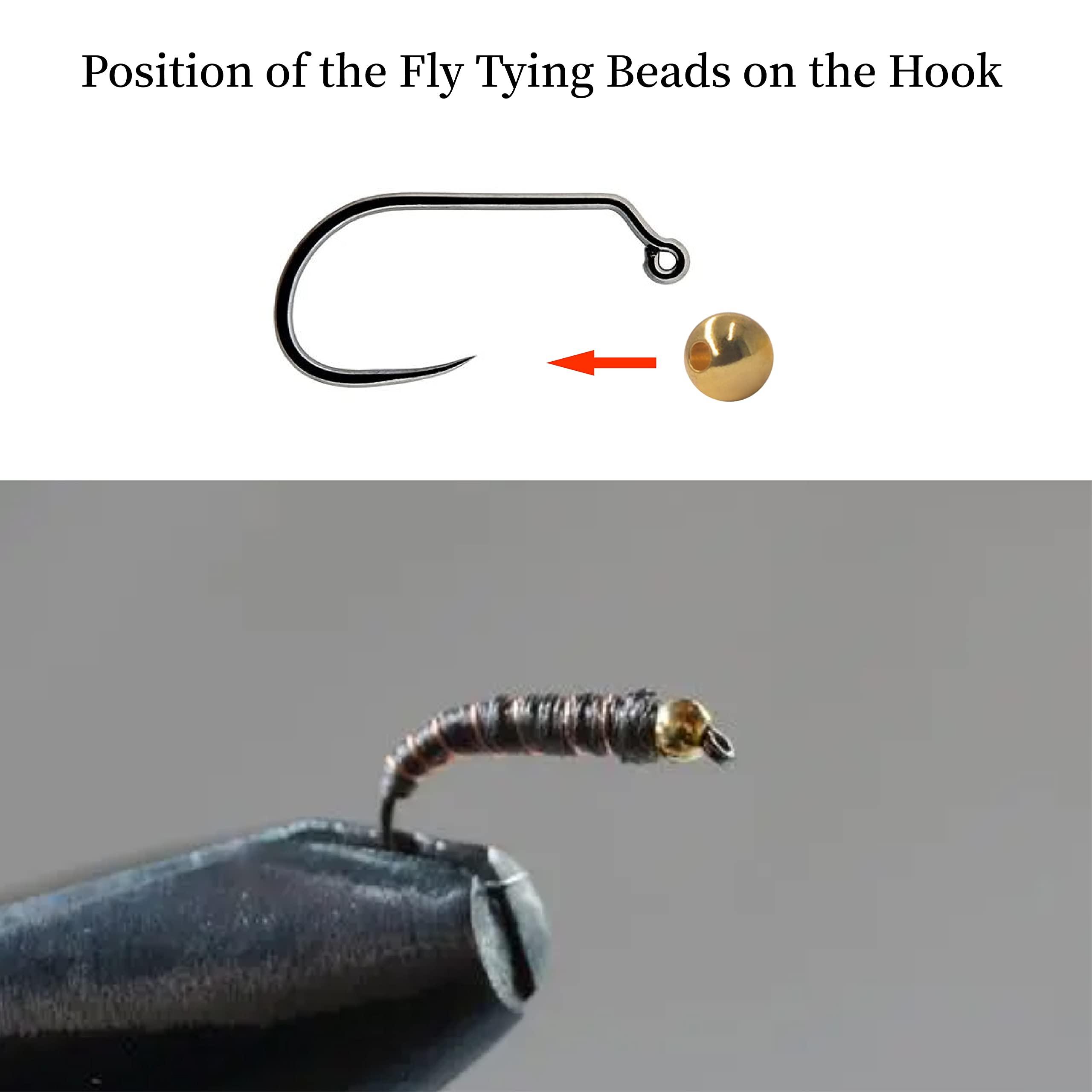 MUUNN MUUNN 100pcs Tungsten Cyclops Beads for Fly Tying, Sink Deeper and Faster 5 Colors/13 Sizes Countersunk Tungsten Beads Fly Tying Beads Head Fly Tying Materials(Sliver,3.0mm)