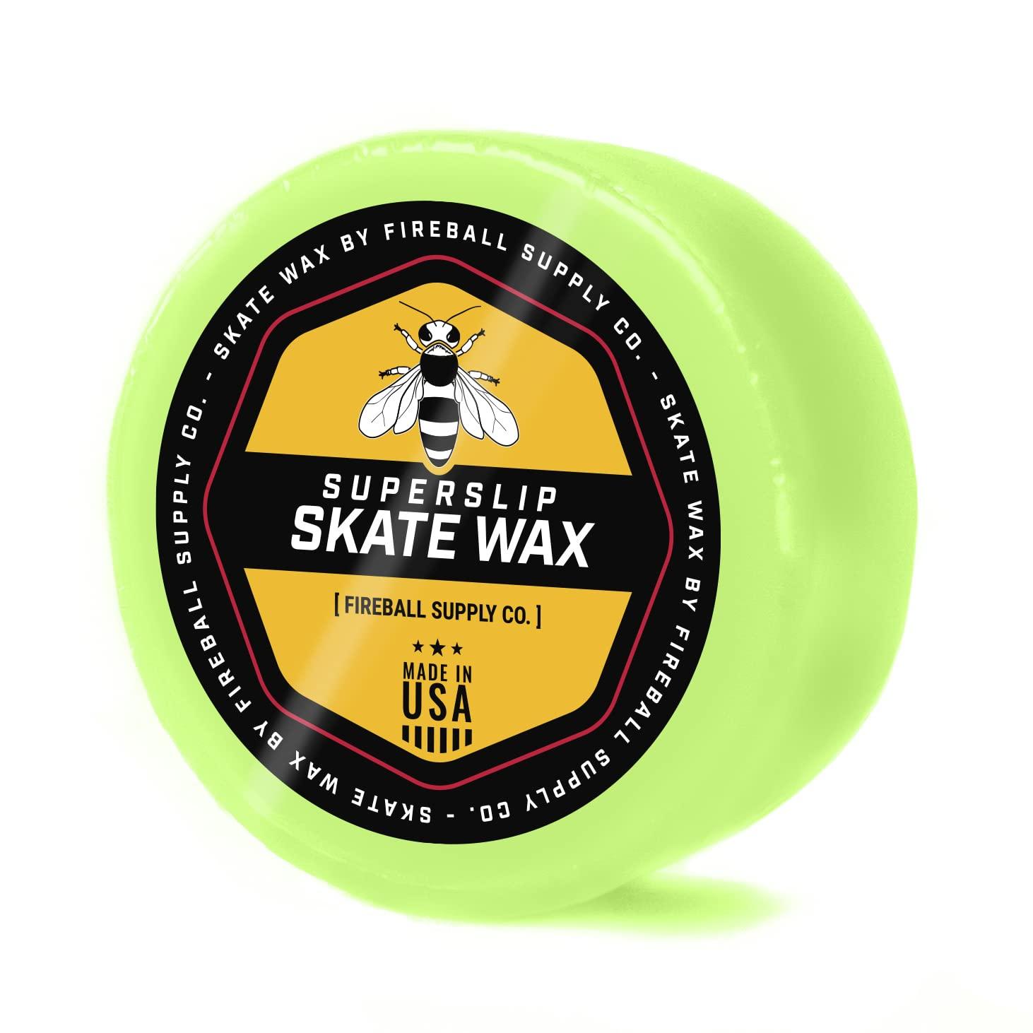 Fireball Fireball SuperSlip Pro Skateboard Wax for Rails - USA Made Skate Curb Wax for Scooters Aggressive Inline and Skateboards - Custom Formula Professional Skate Wax (Green)