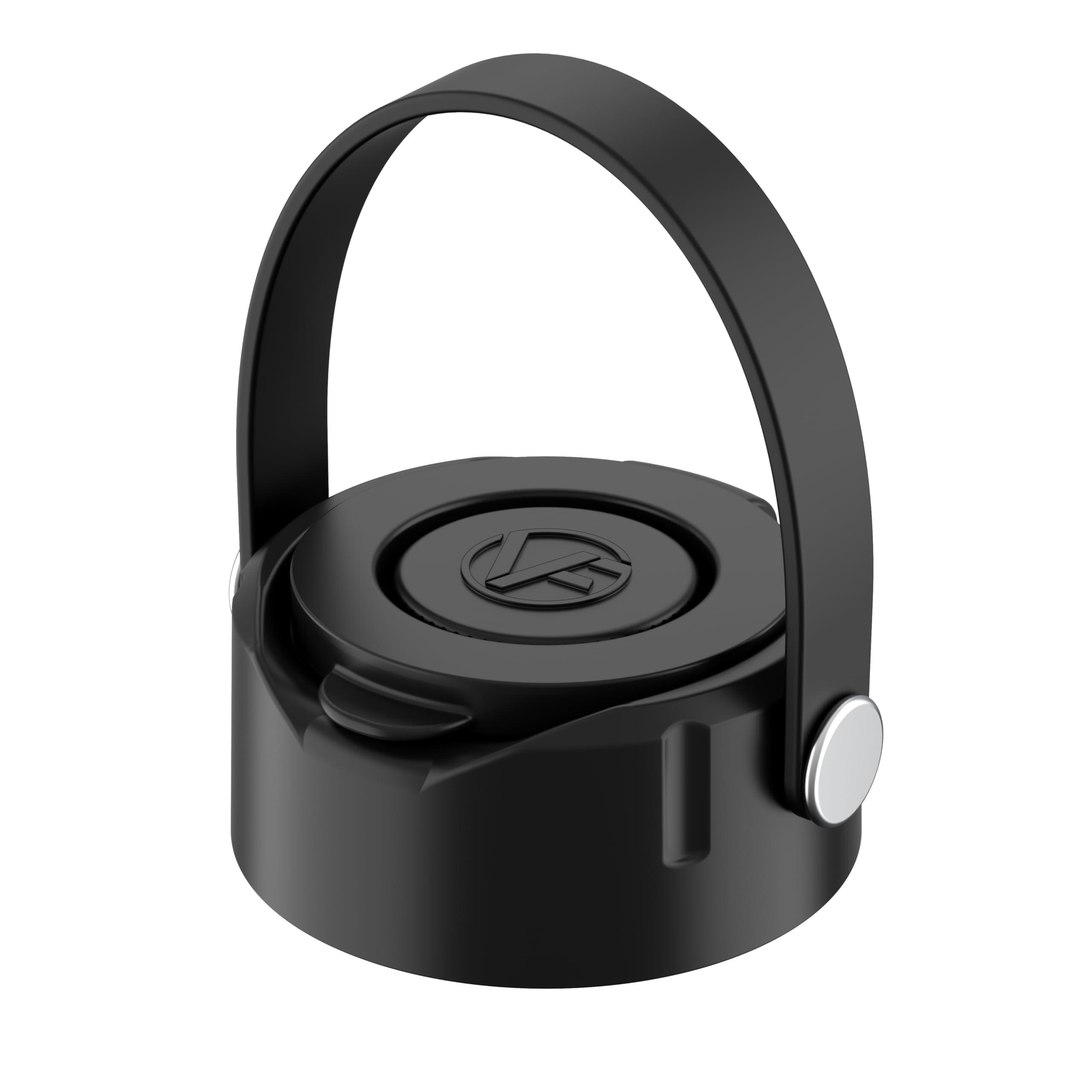 Versafactor Versafactor WaterLink MagSafe Compatible Lid for YETI Rambler Chug Cap, AirTag Holder, Magnetic Phone Stand (Black, with Handle)