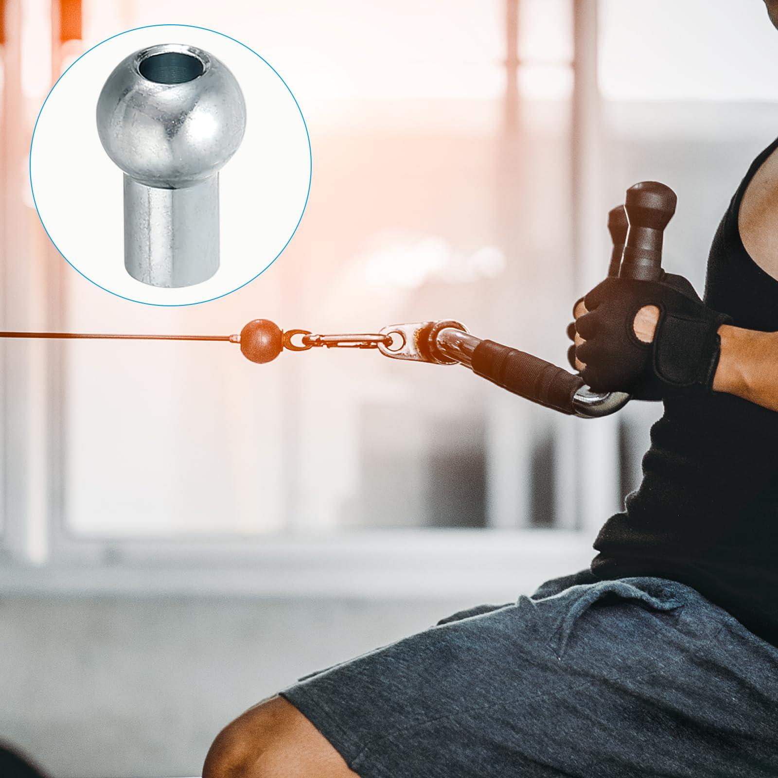 PATIKIL PATIKIL Cable Ball Stopper, 5pcs Gym Machine Accessories for 5mm Cable Fitness Equipment Wire Rope Port Joint Replacement Parts for Home Gym Machine, Silver