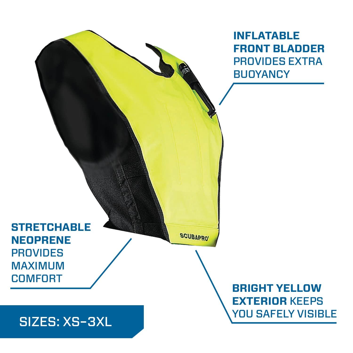 Scubapro SCUBAPRO Cruiser Adult Diving Vest, Yellow/Black (X-Small)