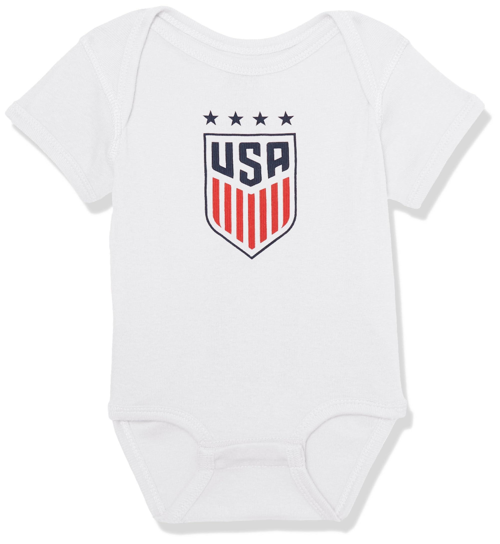 Outerstuff USA National Team Name & Number Onsie, White, 0-3 Months, Smith Sophia