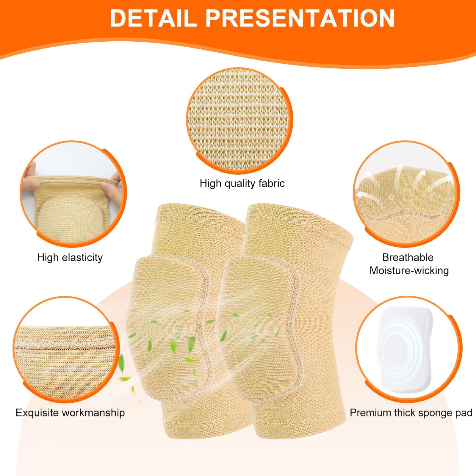 HISFFOG HISFFOG Volleyball Knee Pads for Women, Men, Youth, Girls, Kids, Knee brace for Volleyball Basketball Football Dance Yoga Tennis Running Cycling Workout Climbing Wrestling