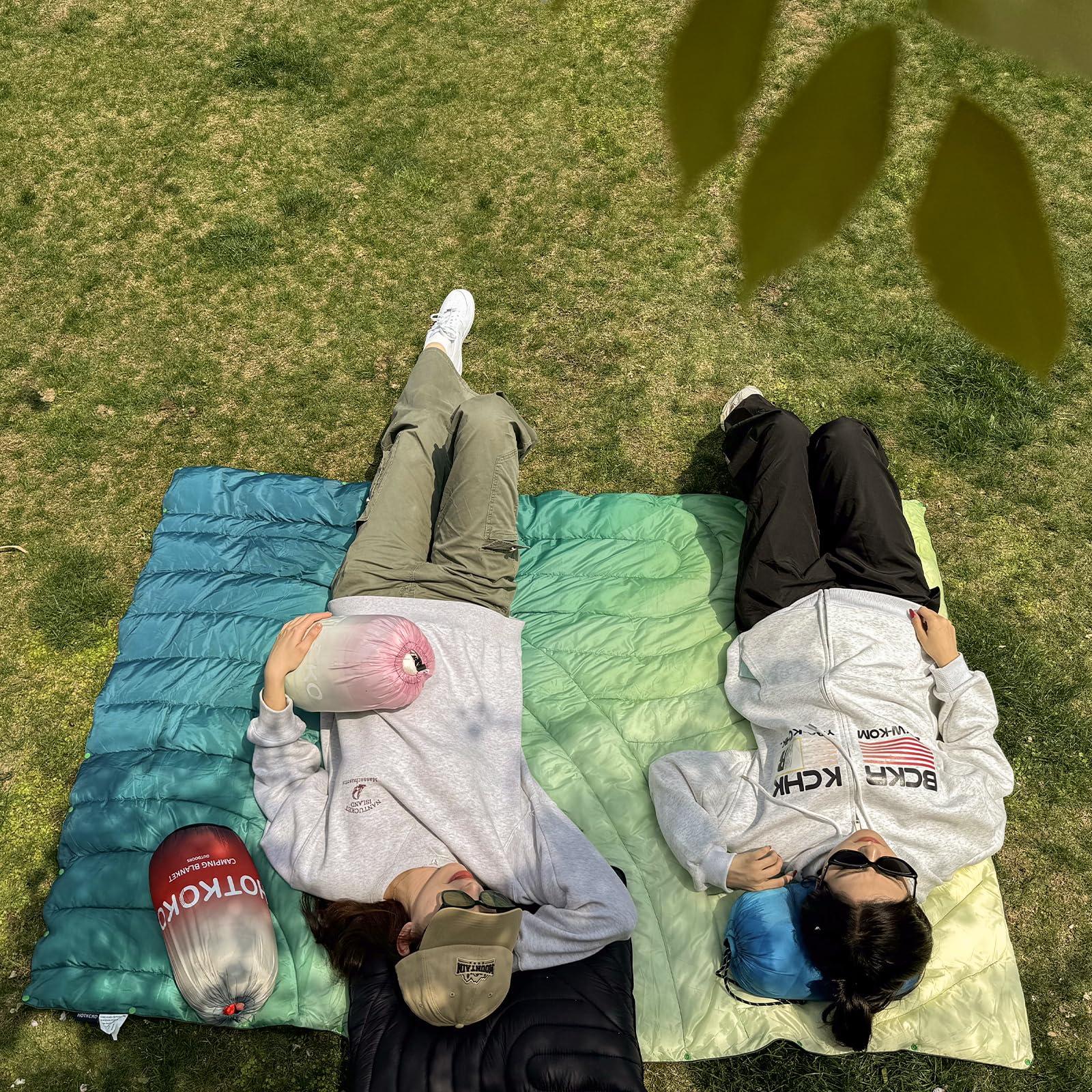 hotkoko hotkoko Camping Blanket,Puffy Blanket Lightweight Packable Camping Blanket Outdoor Blanket for Camping,Traveling, Stadium, Hiking, Picnics