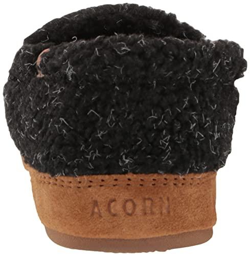Acorn Acorn Women's House Slippers, Recycled-Black, 8-9