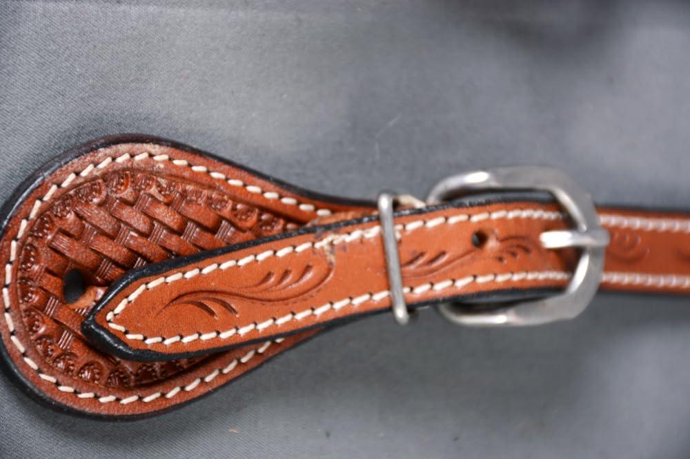 BAR H EQUINE BAR H EQUINE American Leather Spurs Straps for Adults Western Womens Spur Horse Riding Barrel Racing Show and Rodeo Strap