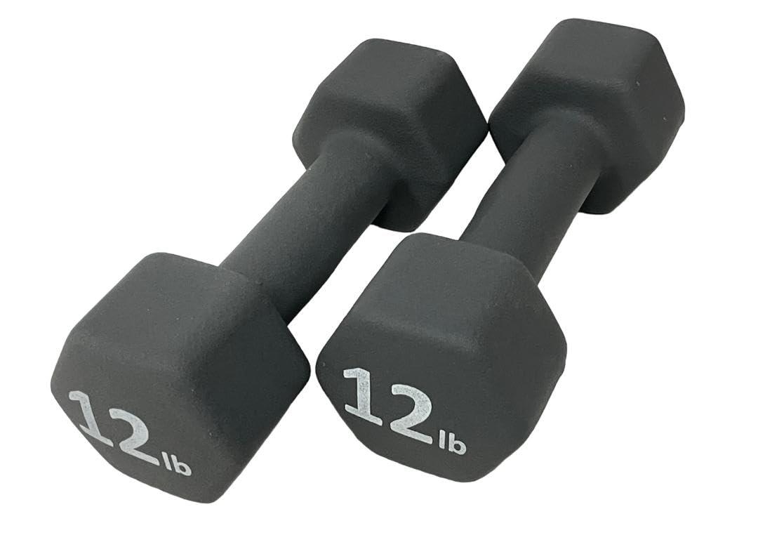 Rainforest Basics Rainforest Basics Neoprene Coated Dumbbell Hand Weight Set (54-Pounds total -2 Pairs (12-LB, 15-LB))