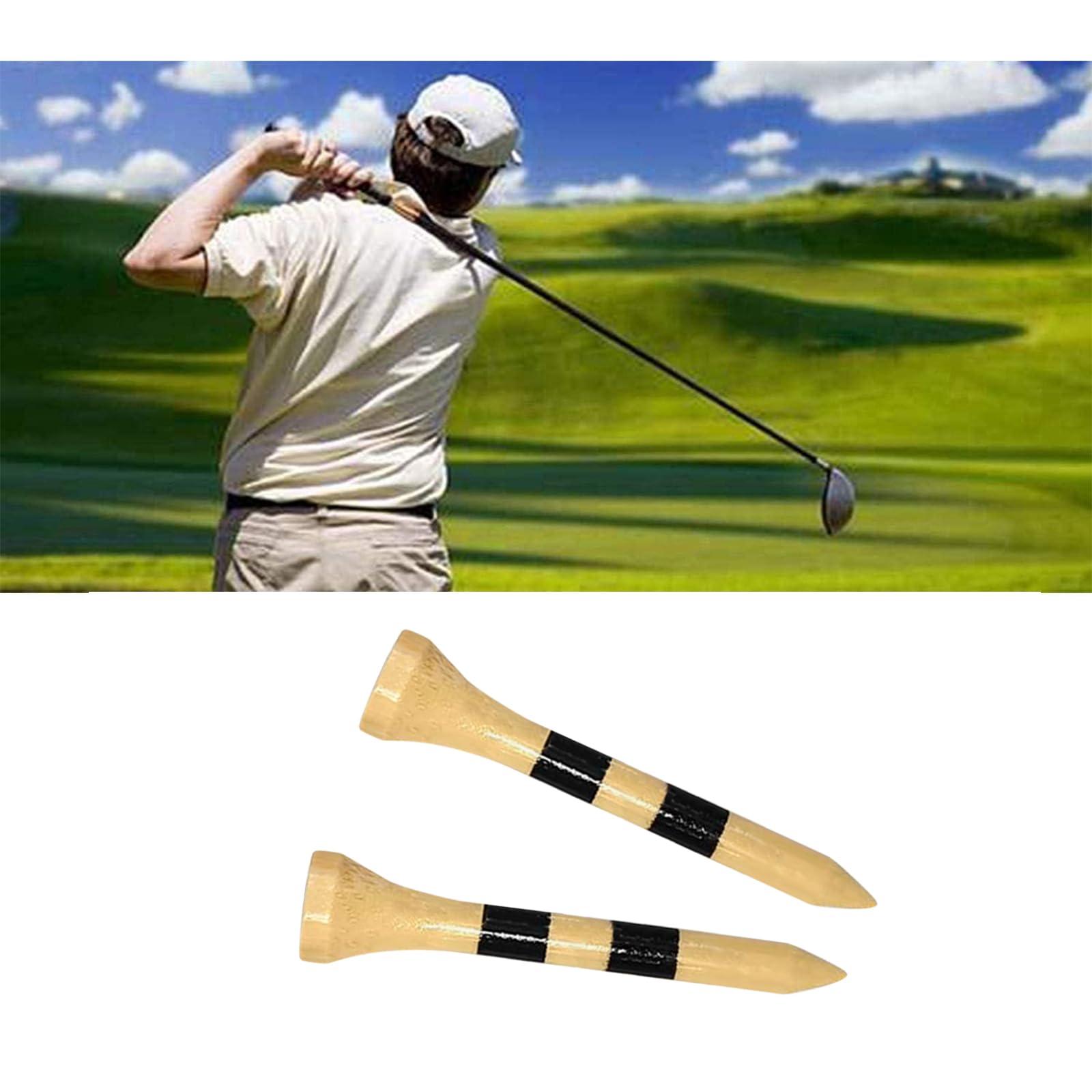 Zivisk Zivisk Wooden Golf Tees 2-1/4 inch 100 Count, 54mm Golf Wood Bamboo Tees - Natural Color