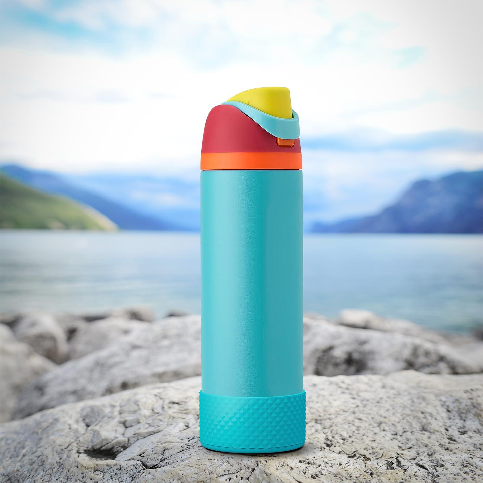 yoelike yoelike Silicone Water Bottle Boot for Owala 24 oz, 2PCS Anti-Slip Protective Sleeve for FreeSip/Twist/Flip, Watter Bottle Accessories, Bottom Bumper Cover, Dishwasher Safe, BPA Free