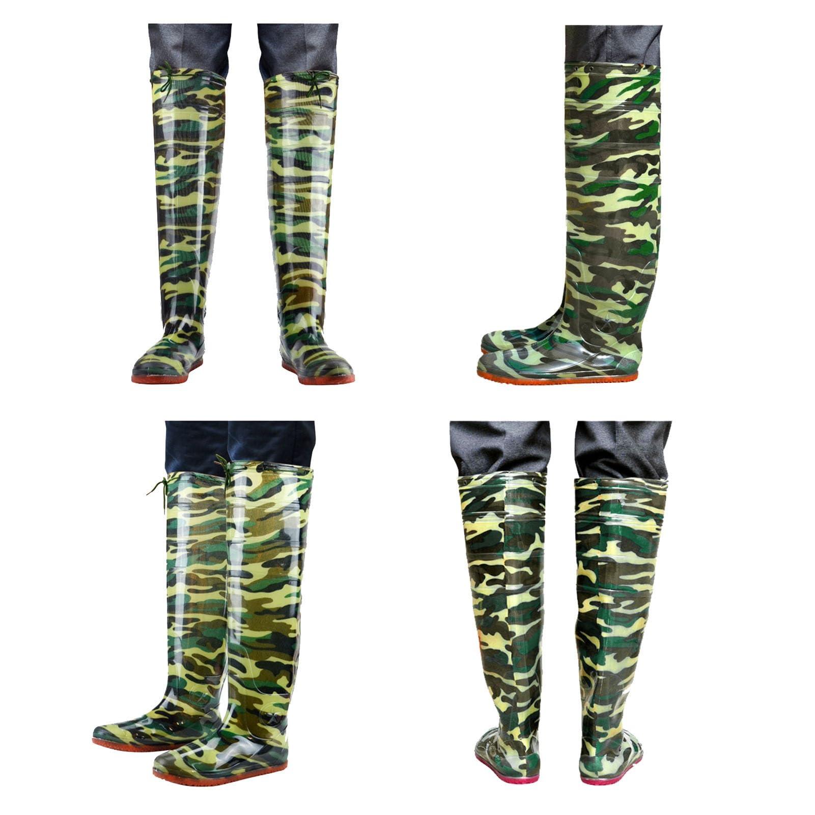 JCWGLY JCWGLY Camo Hip Waders Boots for Men Women Hip Boots Lightweight Waterproof Anti-Slip Rain Boots for Fishing Hunting(5)