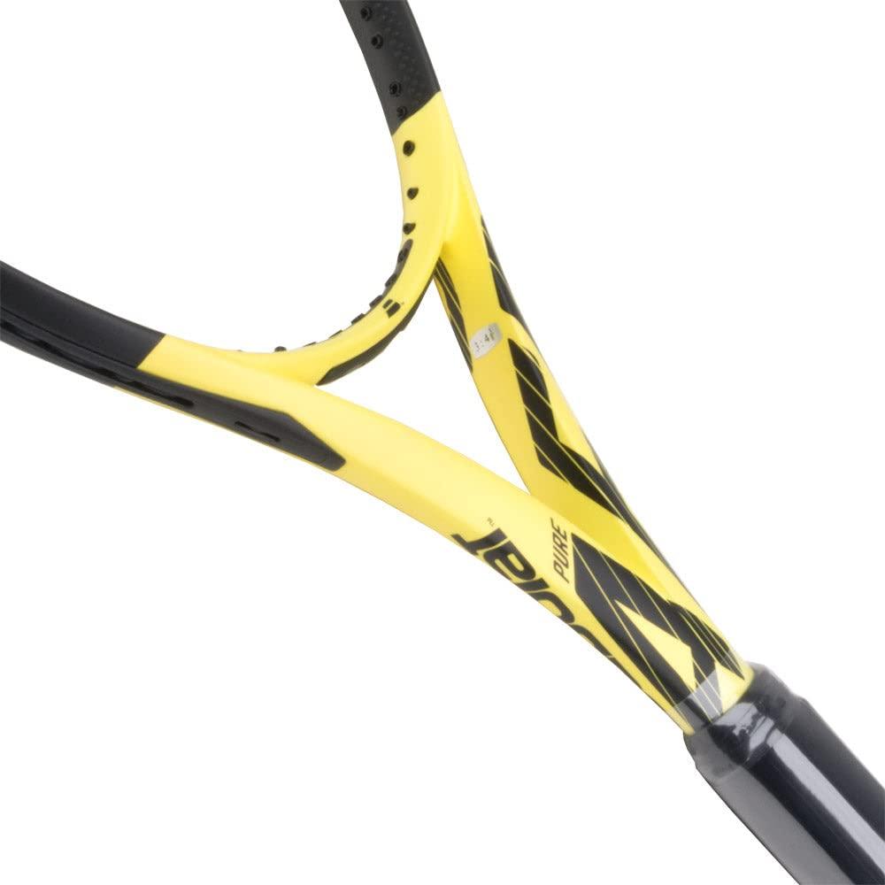 Babolat Babolat Pure Aero Team Tennis Racquet - Strung with 16g White Syn Gut at Mid-Range Tension (4\" Grip)