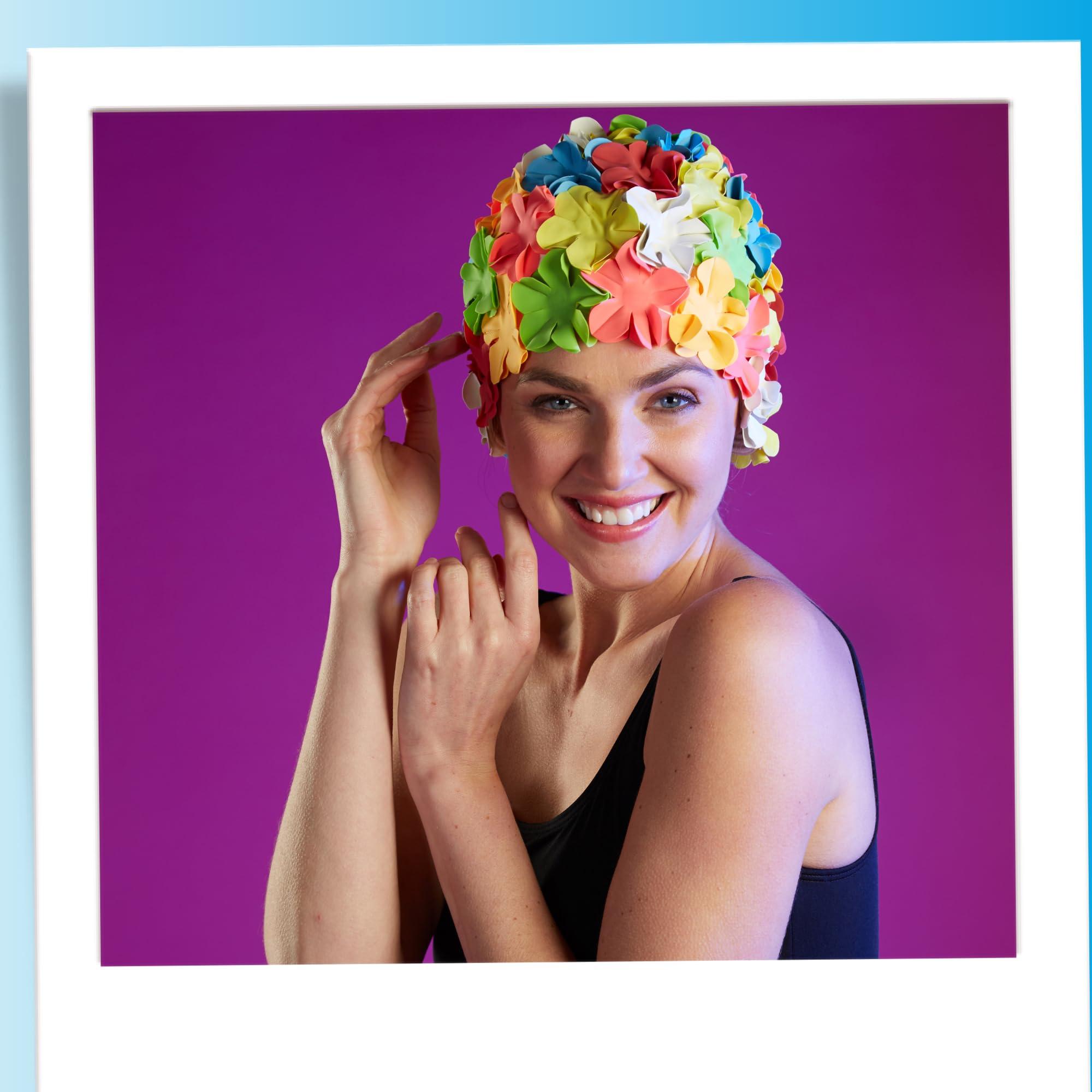 Sporti Sporti Flower Swim Cap (Purple)