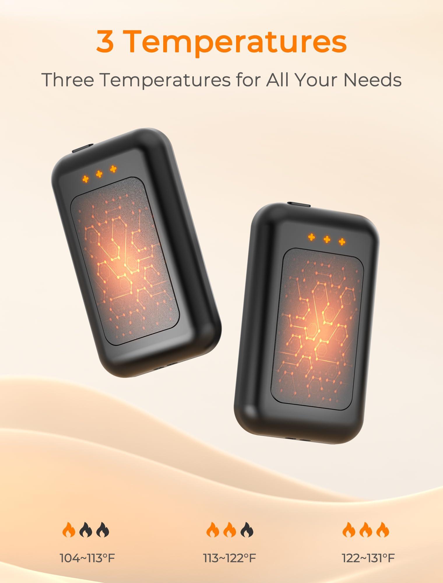 Jerritte Jerritte Electric Hand Warmers Rechargeable 1 Pack, Rechargeable Hand Warmer, 16 Hrs Portable Hand Warmer for Outdoor Camping Hunting Golf Accessories, Gifts for Women Men