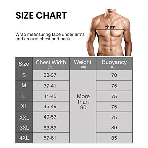 Leader Accessories Leader Accessories Adult Universal Personal Flotation Device USCG Approved Life Jacket Vest (Blue, 3XL)